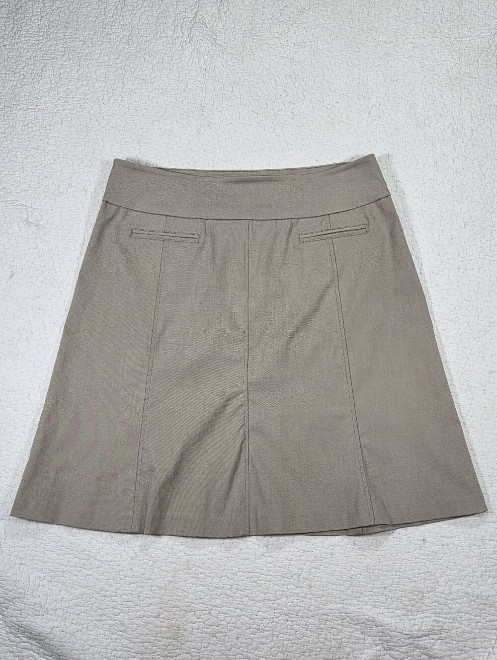 Reitmans Tan A-line Pull-On Skirt With Stretch